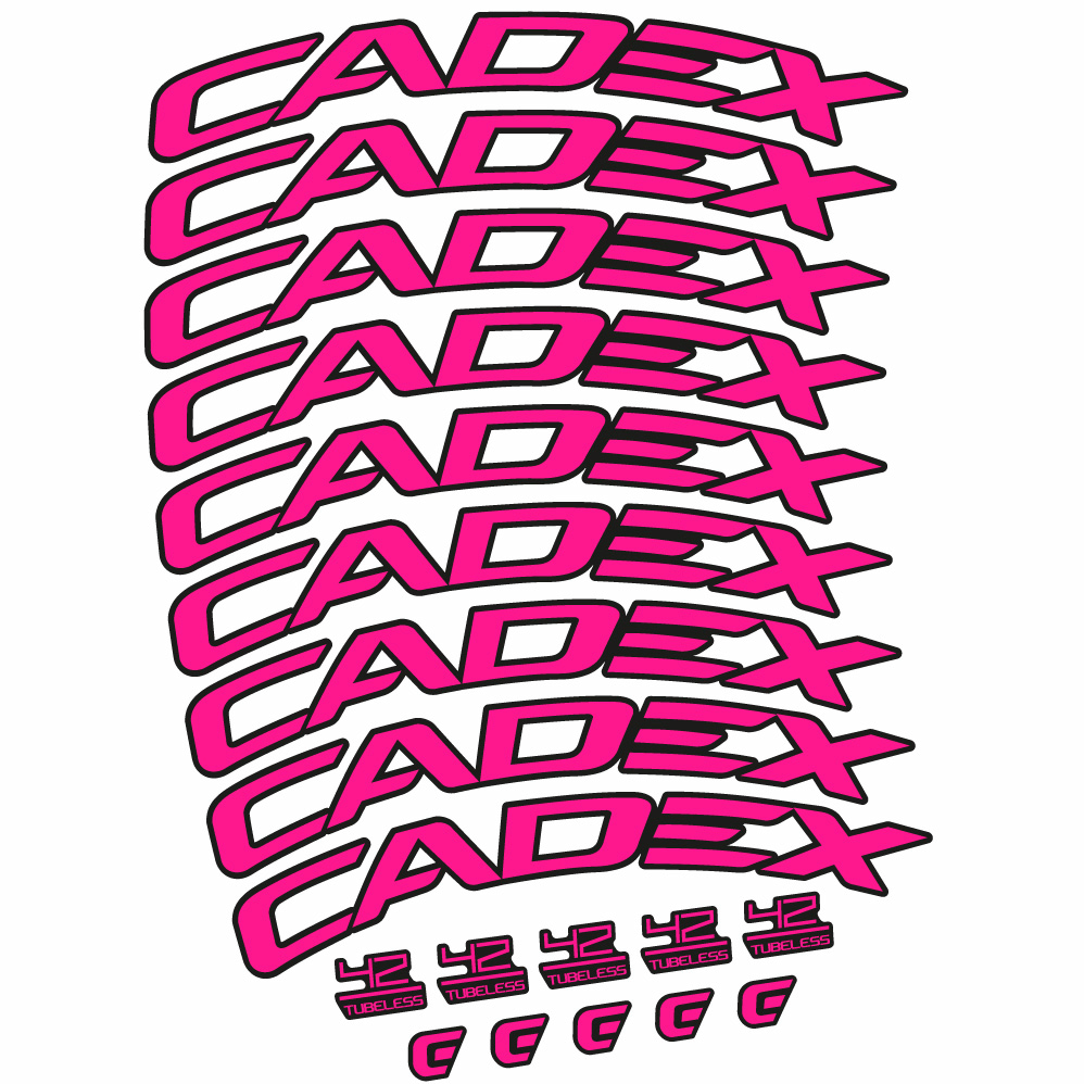 Stickers CADEX 42 Tubeless Shoe, Route 42 compatibles Autocollants roues Route