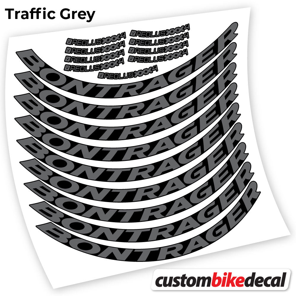 Trafc Grey decal for Bontrager Aeolus XXX4 Disc road wheel 45mm – bike sticker vinyl