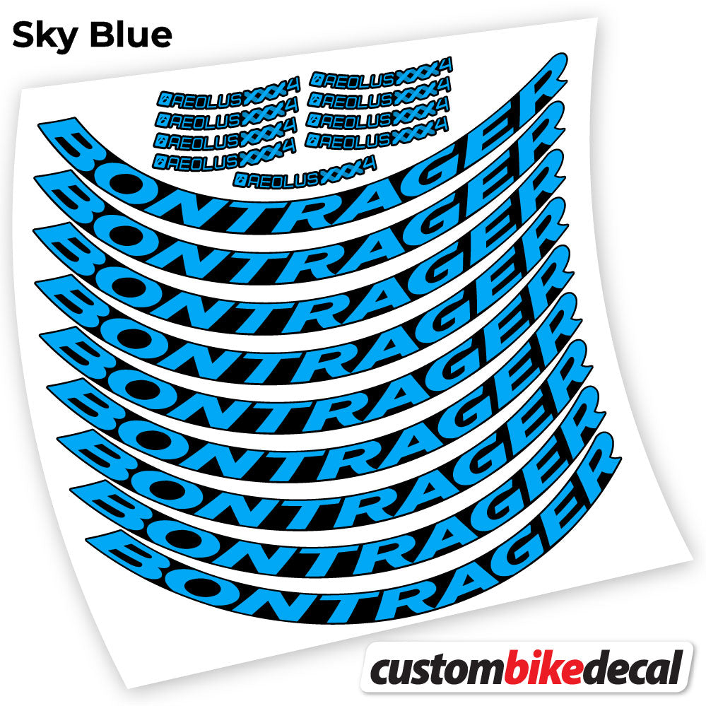 Sky Blue decal for Bontrager Aeolus XXX4 Disc road wheel 45mm – bike sticker vinyl
