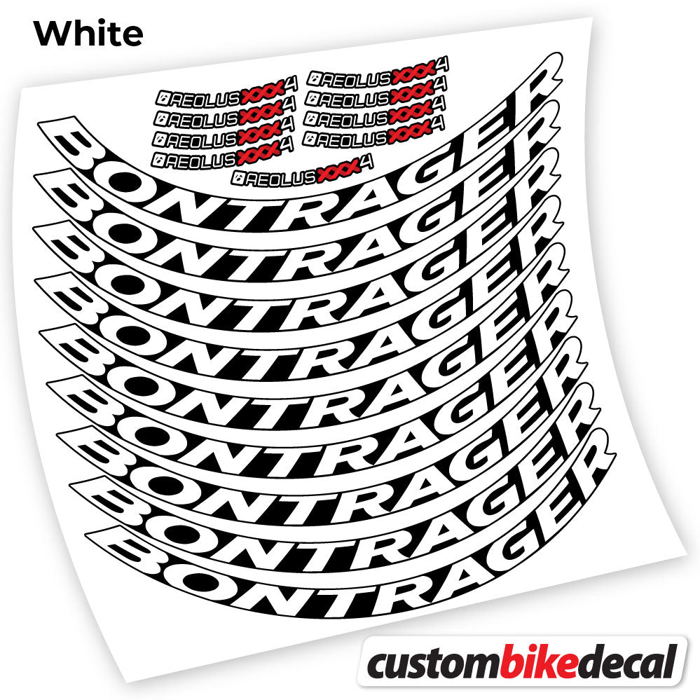 White decal for Bontrager Aeolus XXX4 Disc road wheel 45mm – bike sticker vinyl