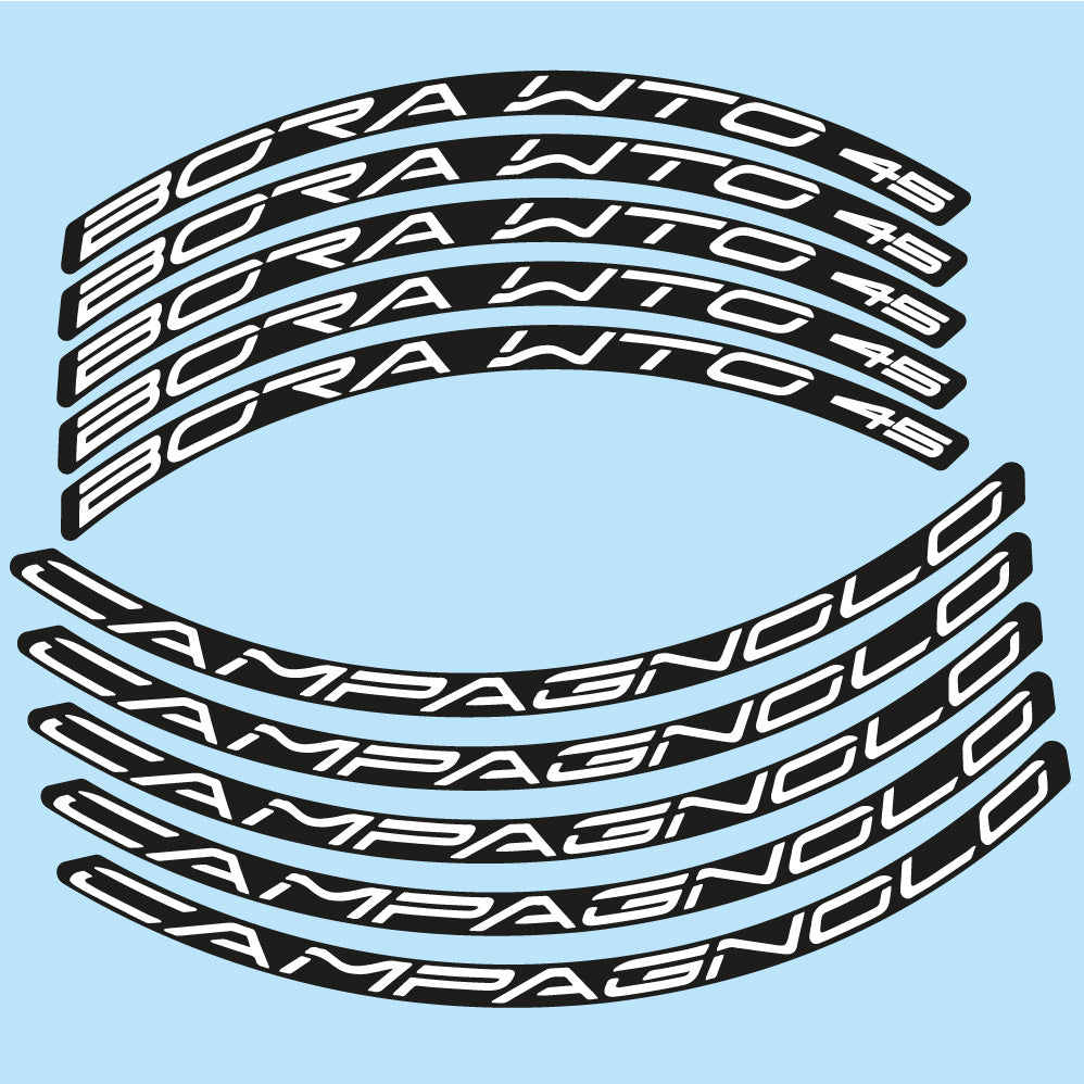 Stickers Campagnolo Bora WTO 45 compatibles Autocollants roues Route