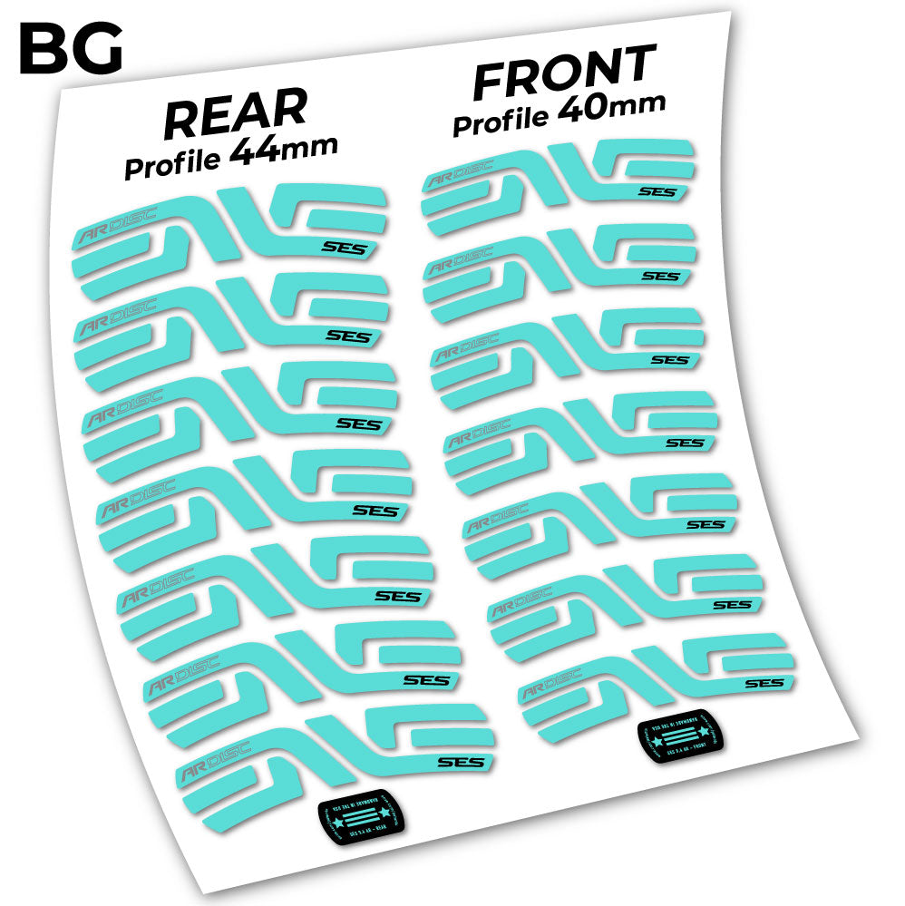 Stickers Enve SES 3.5, Route 40+44mm compatibles Autocollants roues Route