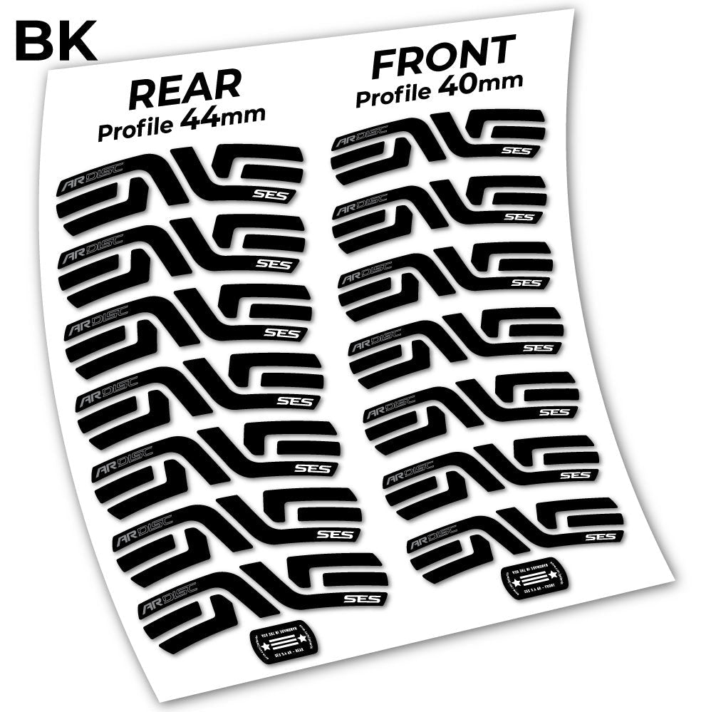 Stickers Enve SES 3.5, Route 40+44mm compatibles Autocollants roues Route