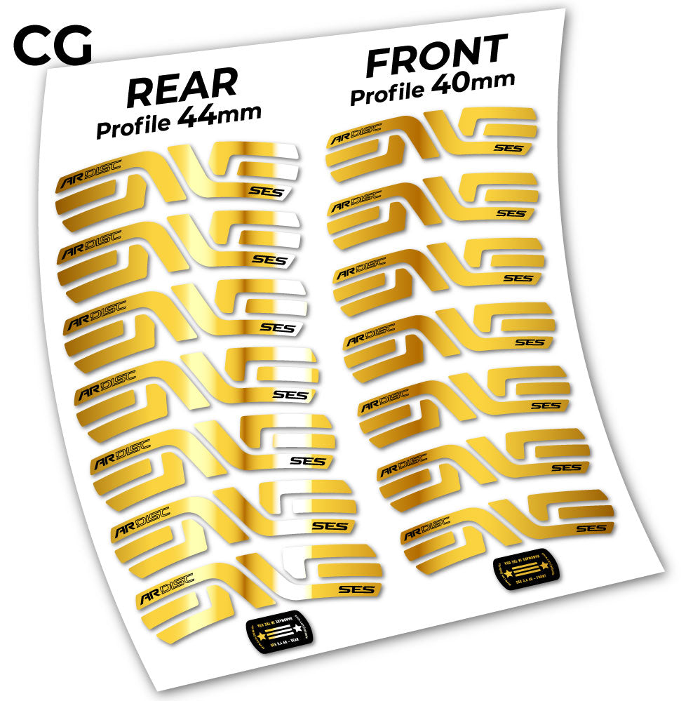 Stickers Enve SES 3.5, Route 40+44mm compatibles Autocollants roues Route