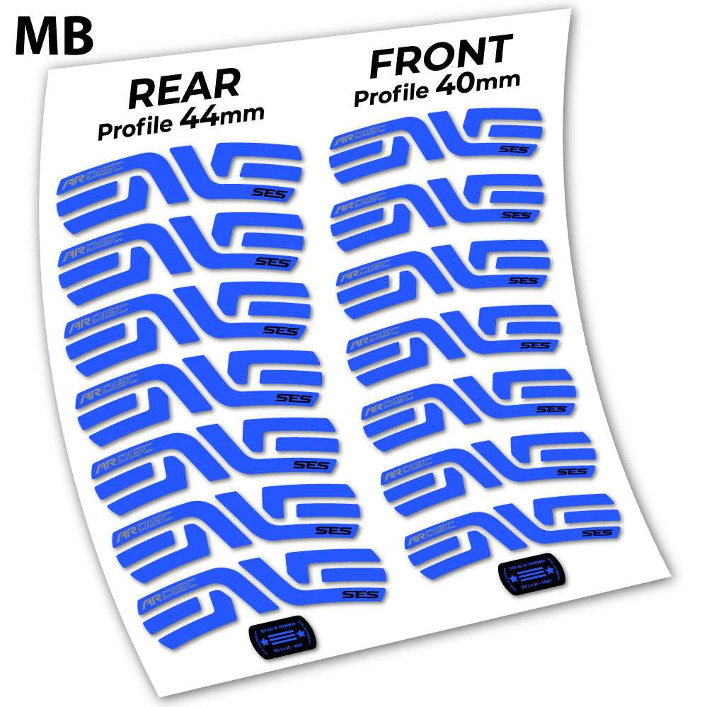 Stickers Enve SES 3.5, Route 40+44mm compatibles Autocollants roues Route