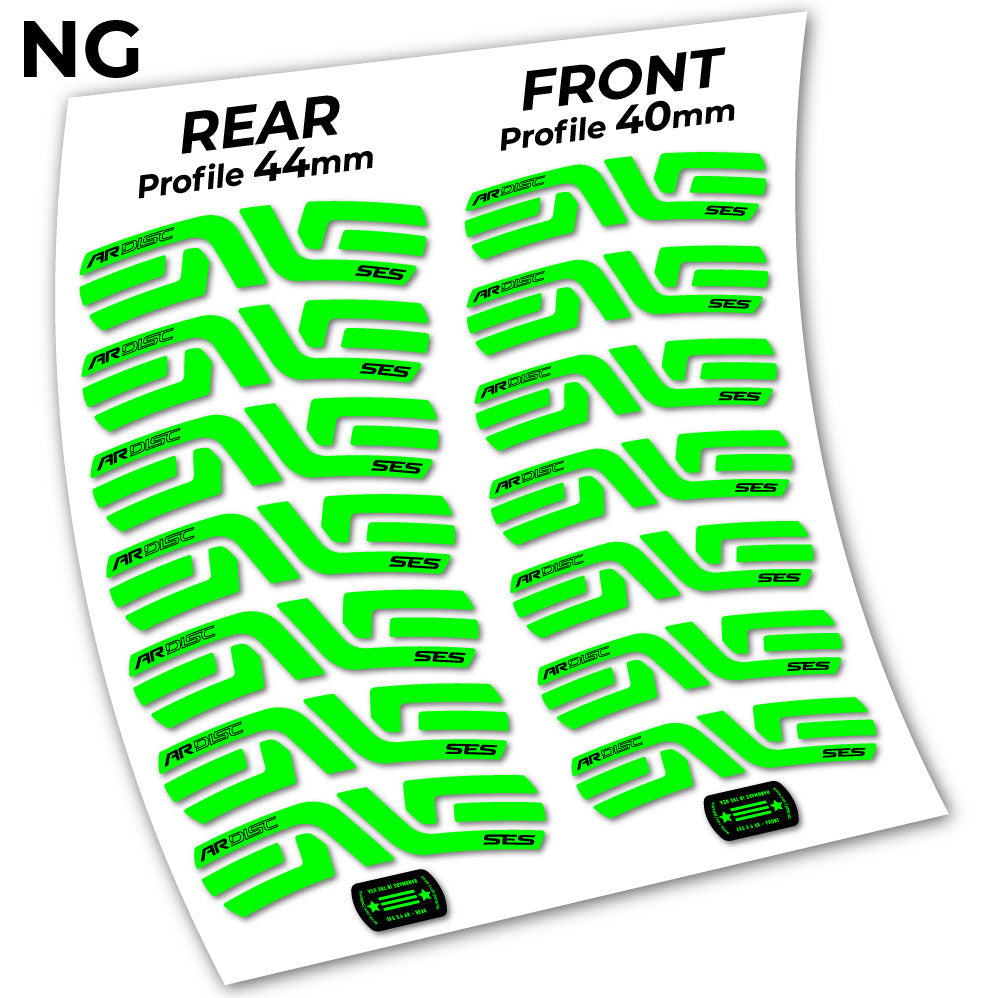 Stickers Enve SES 3.5, Route 40+44mm compatibles Autocollants roues Route