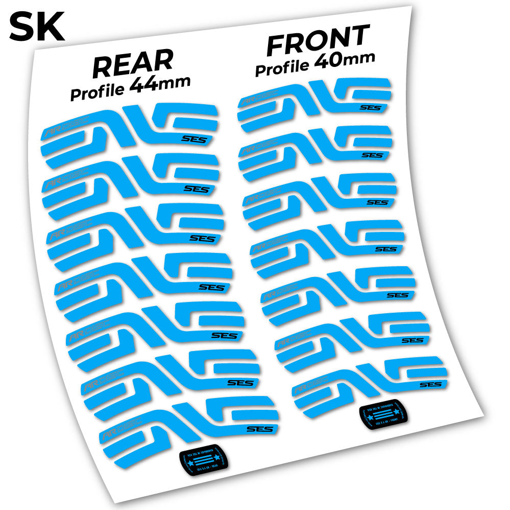 Stickers Enve SES 3.5, Route 40+44mm compatibles Autocollants roues Route