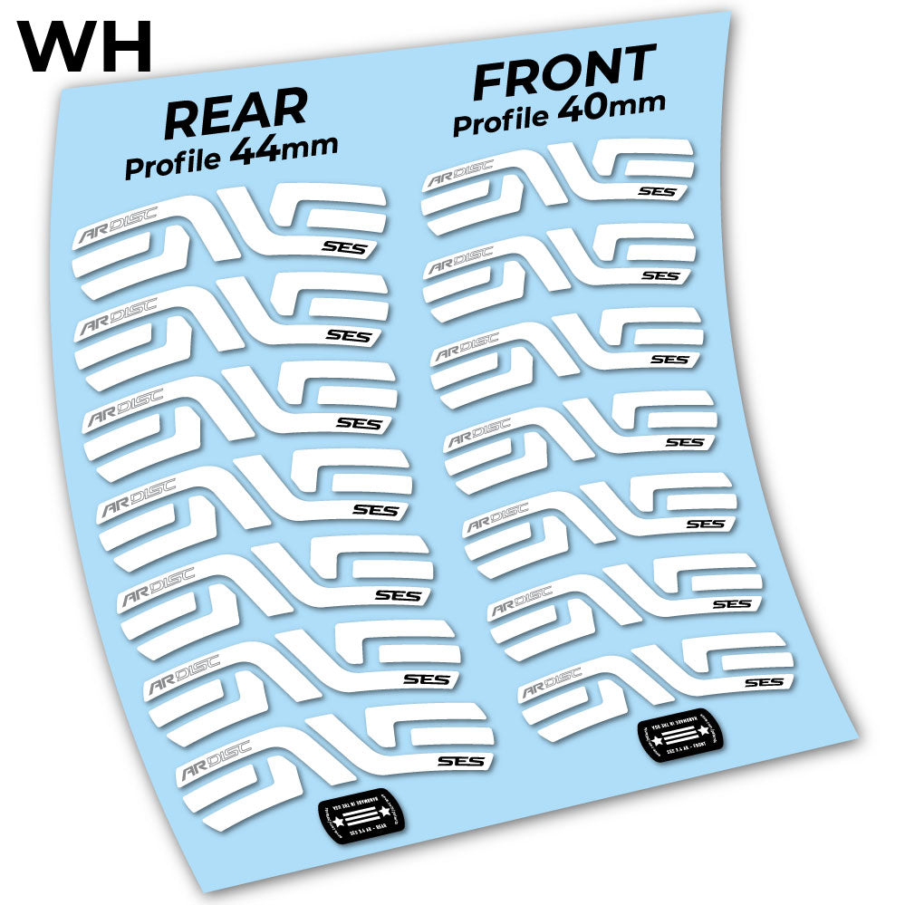 Stickers Enve SES 3.5, Route 40+44mm compatibles Autocollants roues Route
