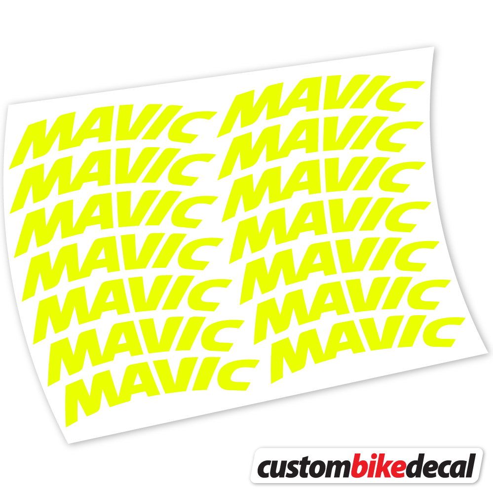 Neon Yellow decal for Mavic Racing Bikes 45mm Racing Mountain Wheel MTB wheel – bike sticker vinyl