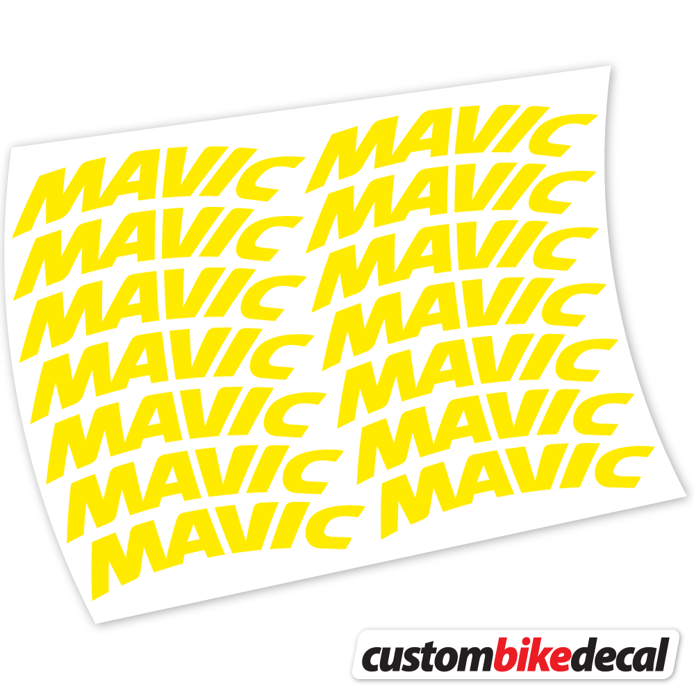 Yellow decal for Mavic Racing Bikes 45mm Racing Mountain Wheel MTB wheel – bike sticker vinyl