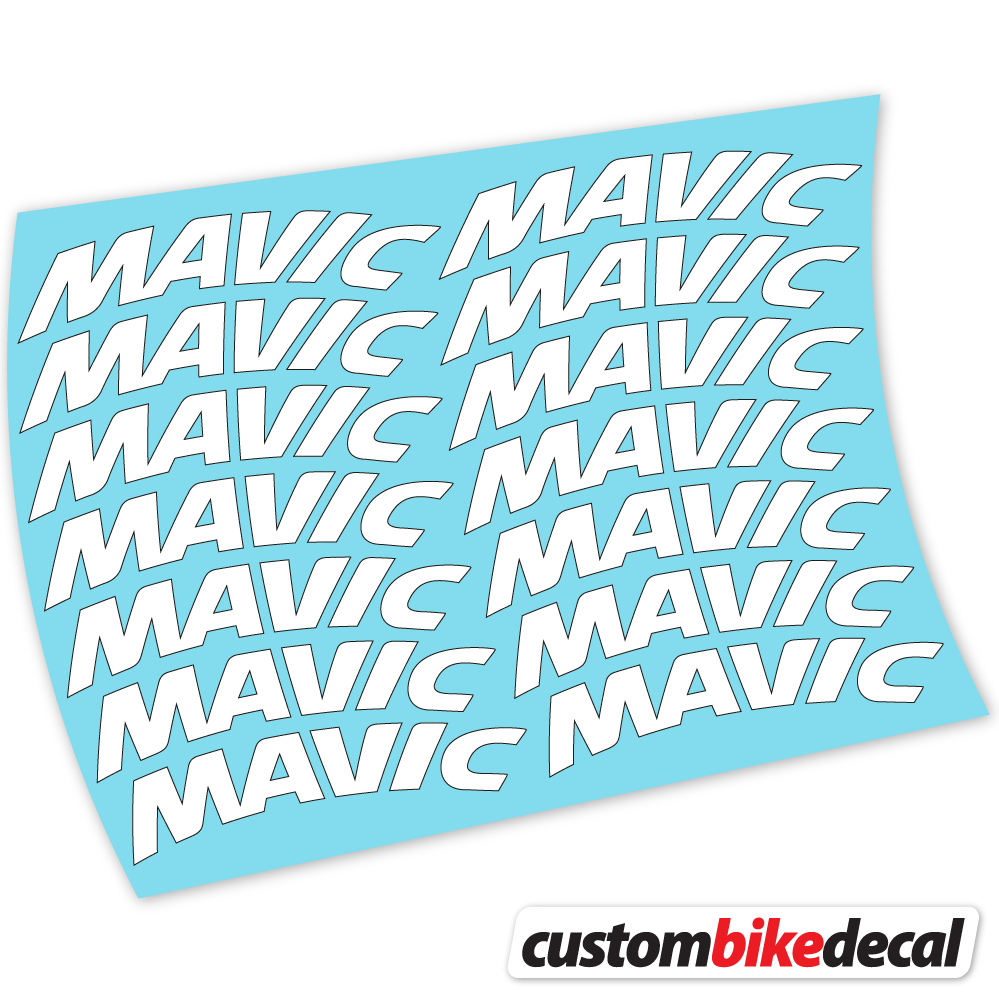 White decal for Mavic Racing Bikes 45mm Racing Mountain Wheel MTB wheel – bike sticker vinyl