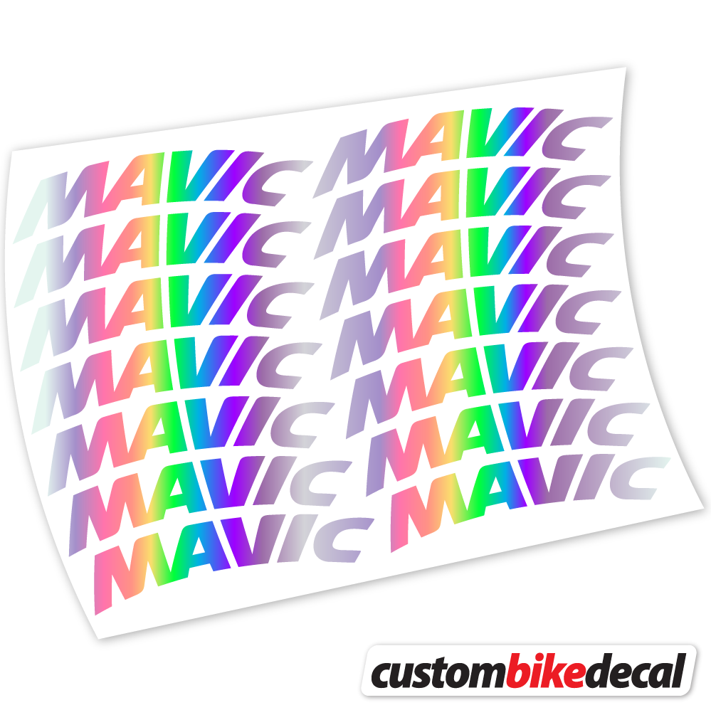 Hollographic decal for Mavic Racing Bikes 45mm Racing Mountain Wheel MTB wheel – bike sticker vinyl