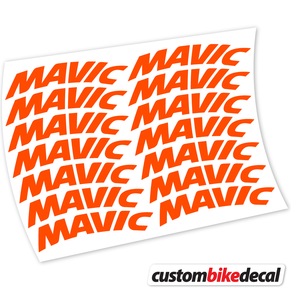 Orange Neon decal for Mavic Racing Bikes 45mm Racing Mountain Wheel MTB wheel – bike sticker vinyl