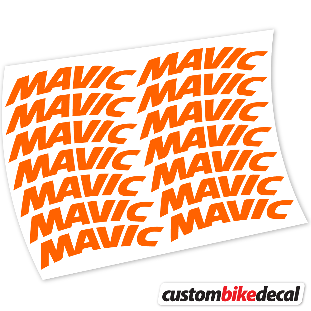 Orange decal for Mavic Racing Bikes 45mm Racing Mountain Wheel MTB wheel – bike sticker vinyl