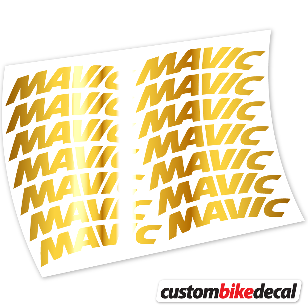 Chrome Gold decal for Mavic Racing Bikes 45mm Racing Mountain Wheel MTB wheel – bike sticker vinyl