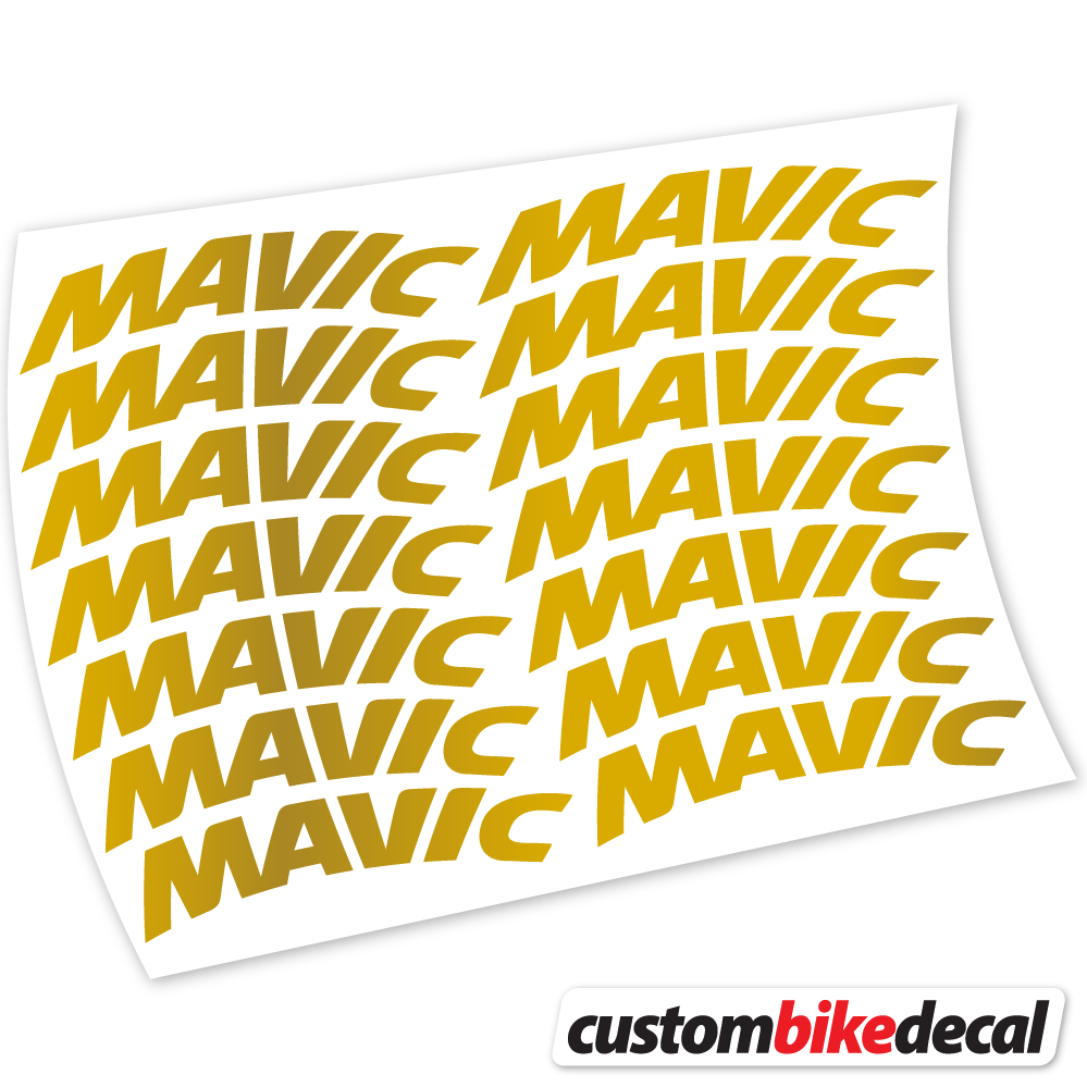 Gold decal for Mavic Racing Bikes 45mm Racing Mountain Wheel MTB wheel – bike sticker vinyl