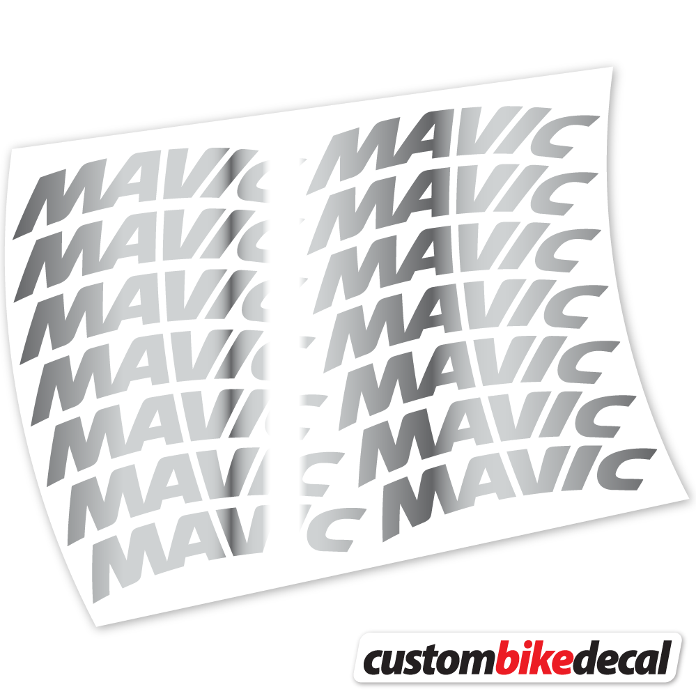 Chrome Silver decal for Mavic Racing Bikes 45mm Racing Mountain Wheel MTB wheel – bike sticker vinyl
