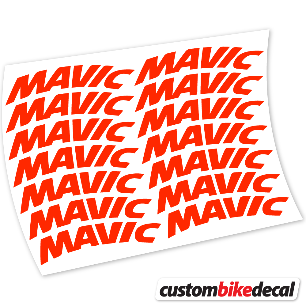 Neon Red decal for Mavic Racing Bikes 45mm Racing Mountain Wheel MTB wheel – bike sticker vinyl