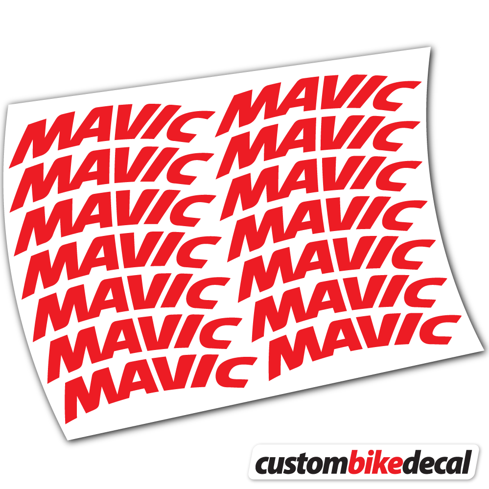 Red decal for Mavic Racing Bikes 45mm Racing Mountain Wheel MTB wheel – bike sticker vinyl
