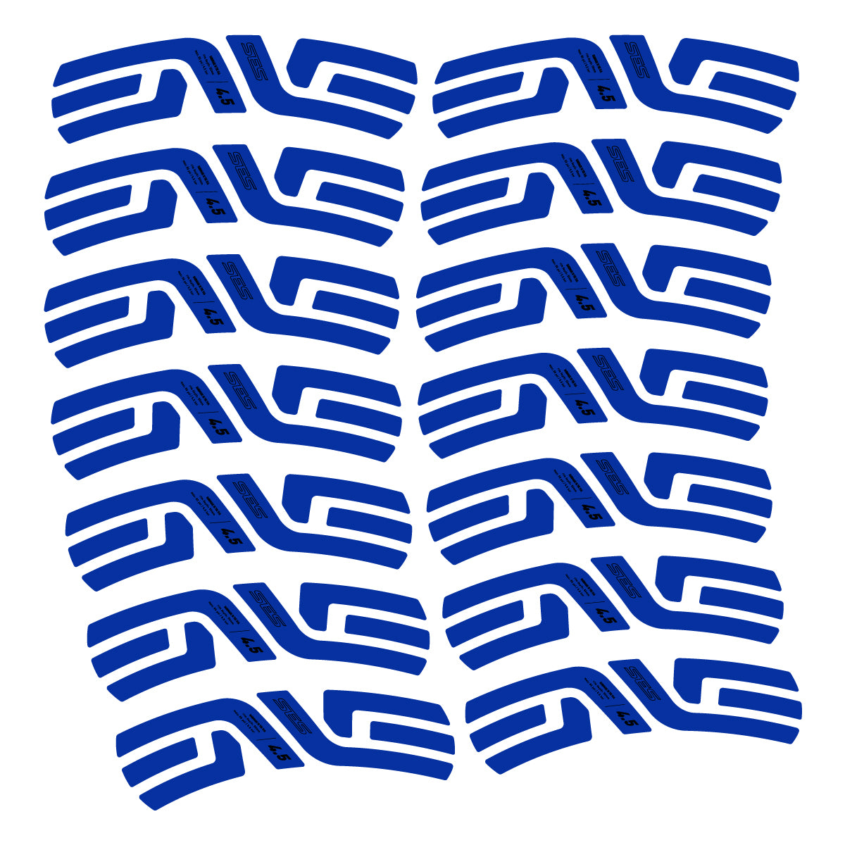 Stickers compatibles Envx SES 4.5 pour jantes route 48 mm – autocollants vinyle - Bleu Outremer