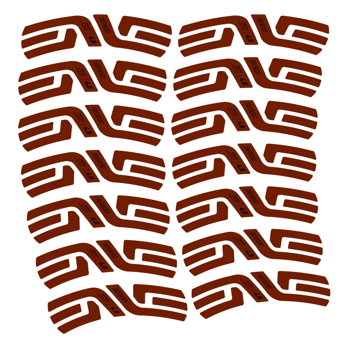 Brown decal for Envx SES 4.5 2022-2026 2 road wheel 48mm – bike sticker vinyl