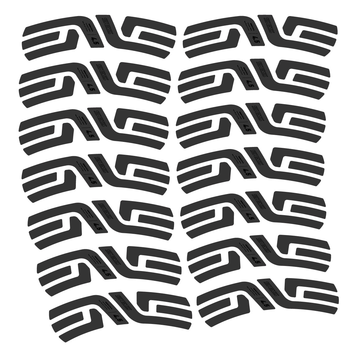 Very Dark Grey decal for Envx SES 4.5 2022-2026 2 road wheel 48mm – bike sticker vinyl