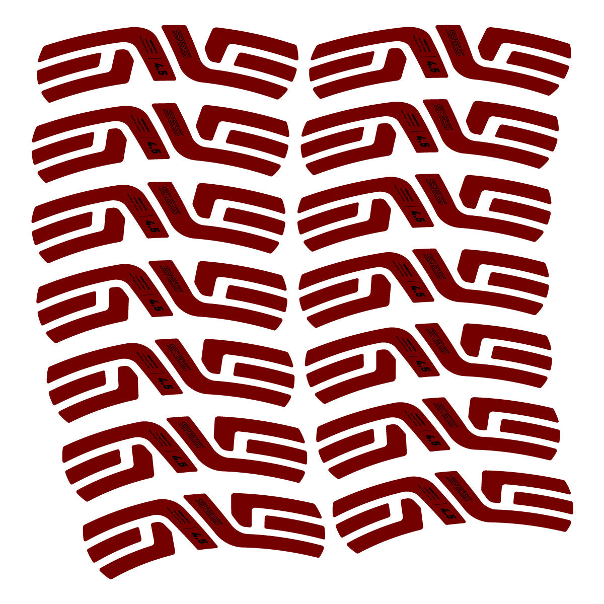 Very Dark Red decal for Envx SES 4.5 2022-2026 2 road wheel 48mm – bike sticker vinyl