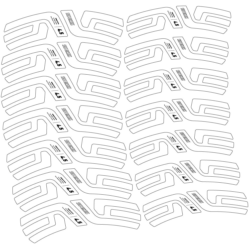 Stickers Enve Ses 4.5, Route profile 48 & 56mm compatibles Autocollants roues Route