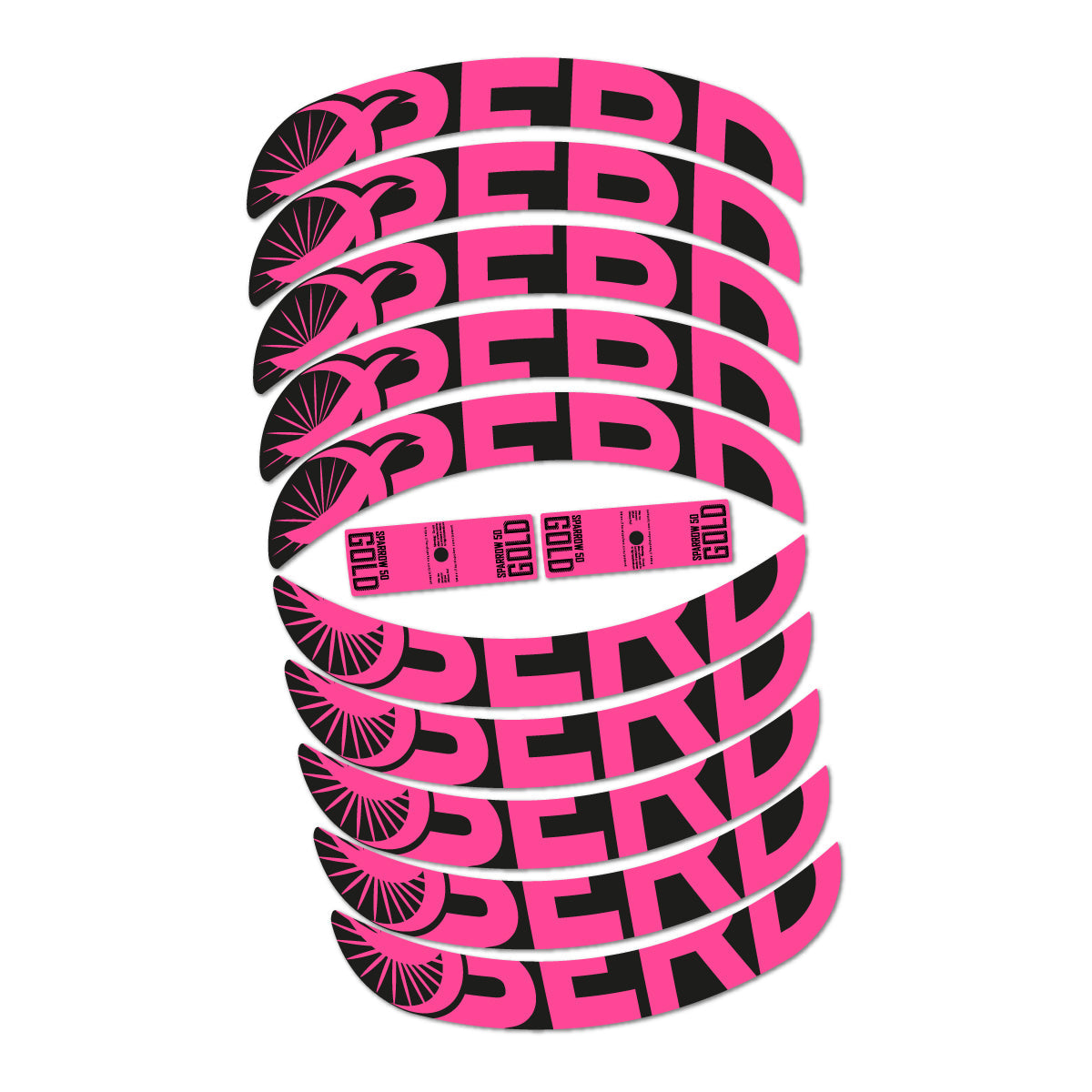 Bubblegum Pink decal for Berd Sparrow 50 Gold 2026 road wheel 50mm – bike sticker vinyl