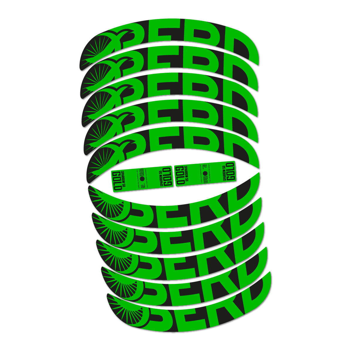 Grass Green decal for Berd Sparrow 50 Gold 2026 road wheel 50mm – bike sticker vinyl