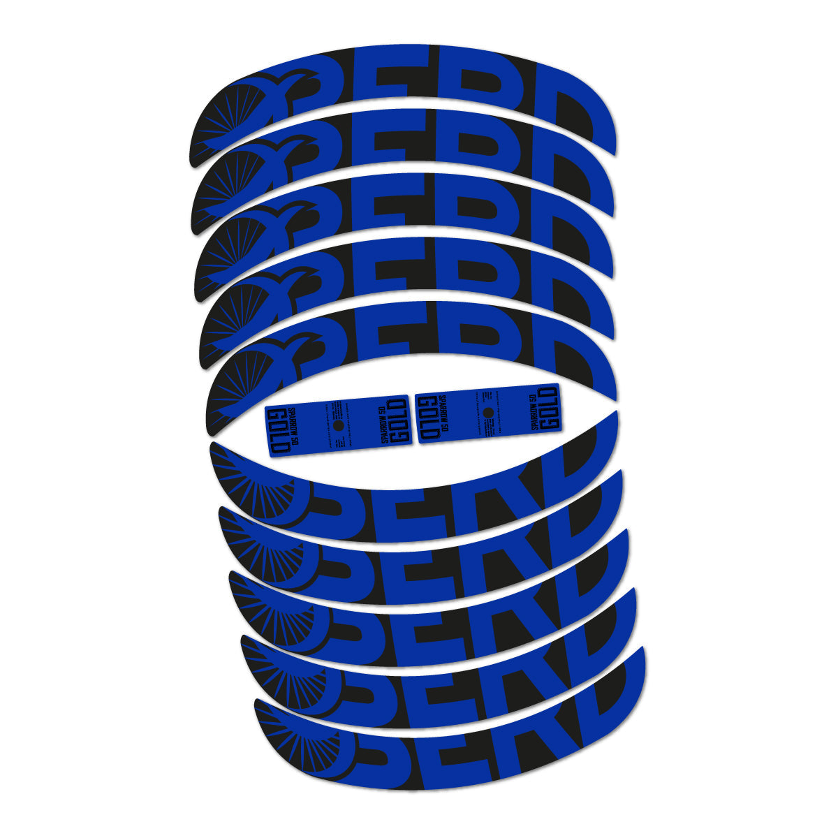 Ultramarine Blue decal for Berd Sparrow 50 Gold 2026 road wheel 50mm – bike sticker vinyl
