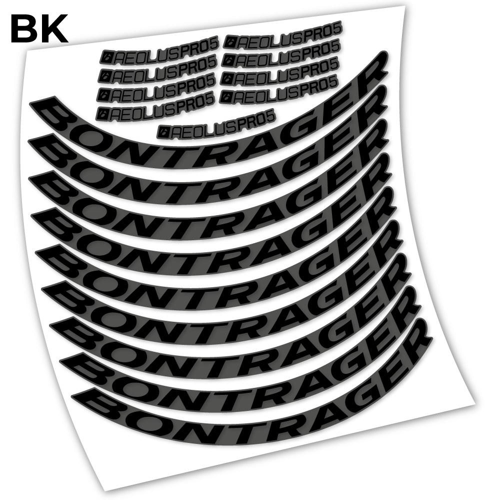 Stickers Bontrager Aeolous Pro 5 Disc compatibles Autocollants roues Route