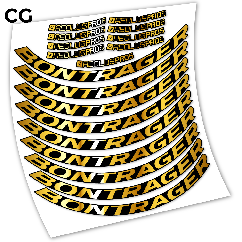 Stickers Bontrager Aeolous Pro 5 Disc compatibles Autocollants roues Route