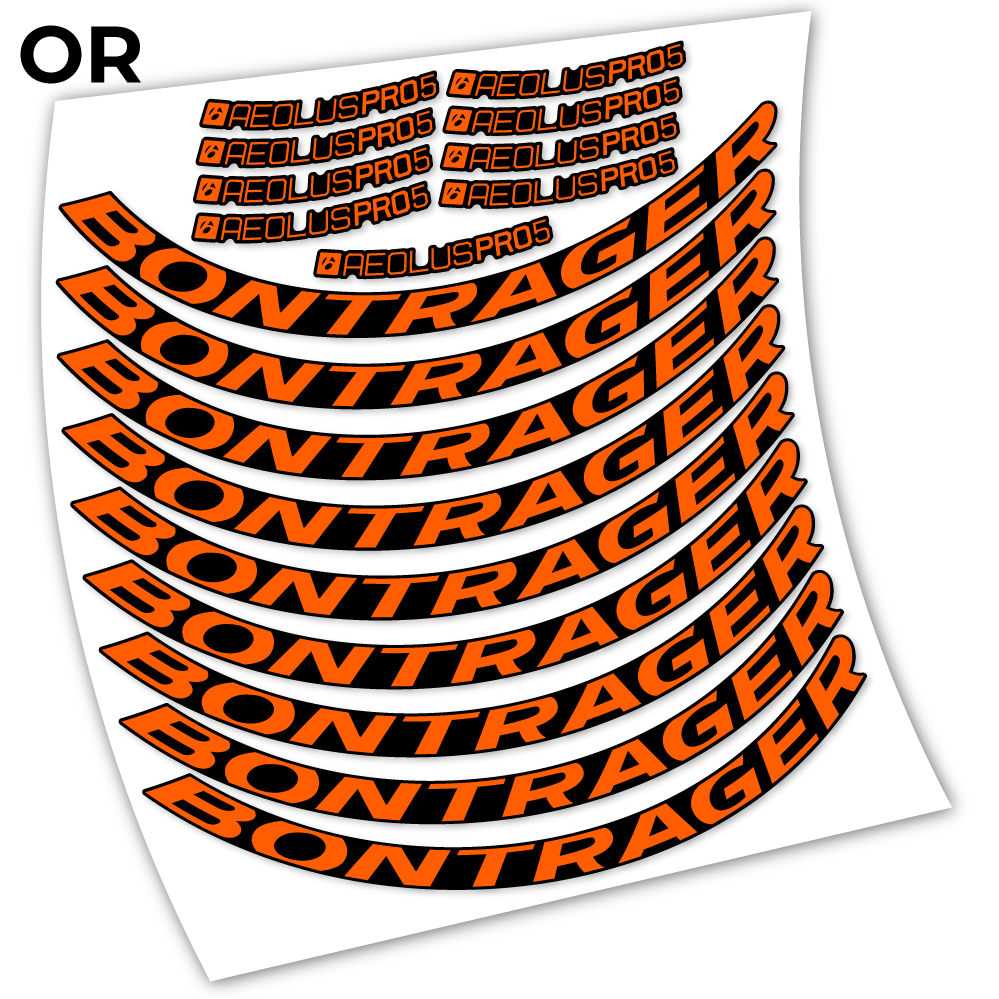Stickers Bontrager Aeolous Pro 5 Disc compatibles Autocollants roues Route