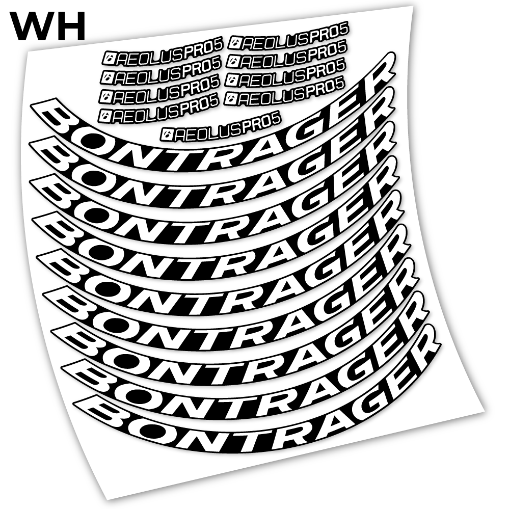 Stickers Bontrager Aeolous Pro 5 Disc compatibles Autocollants roues Route