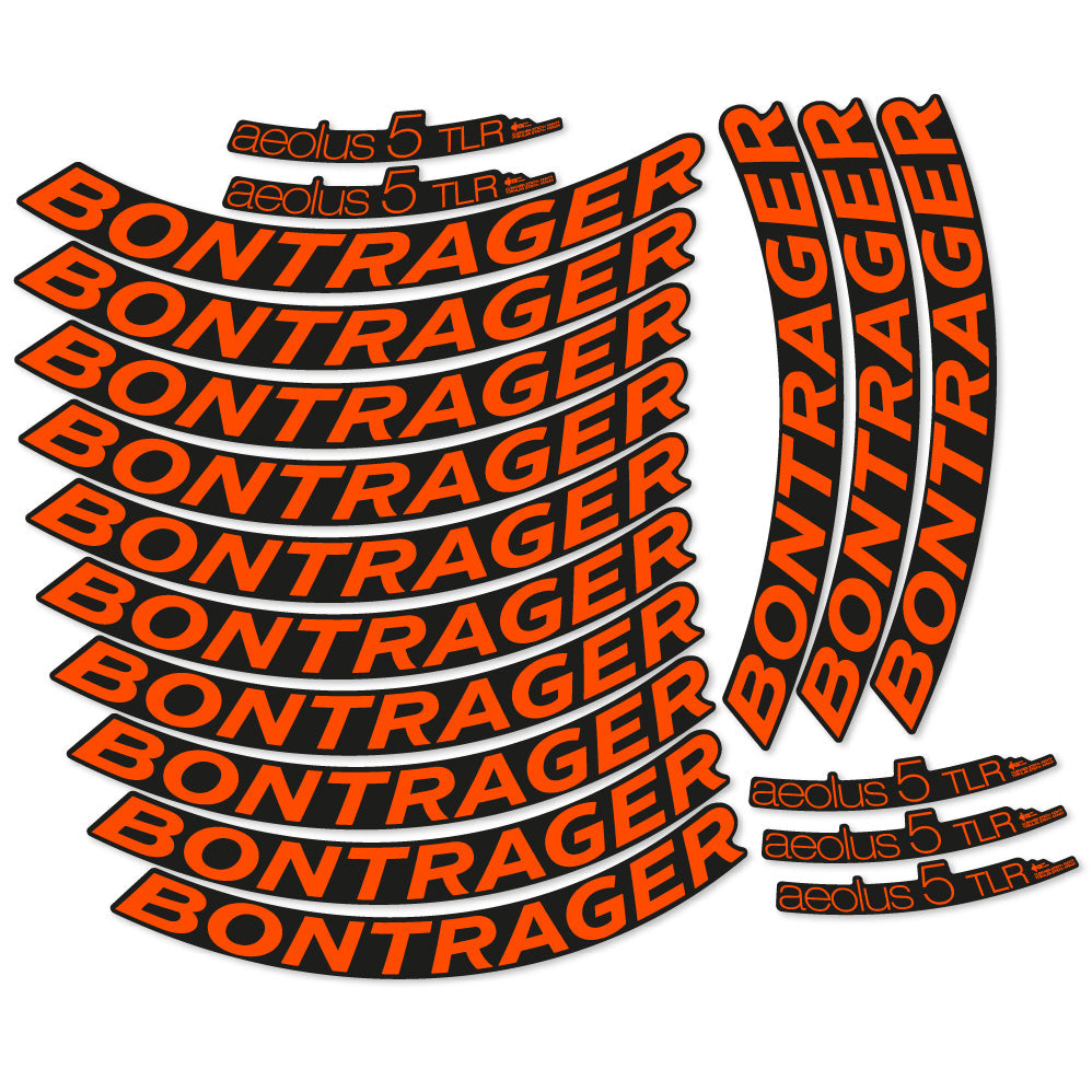 Stickers Bontrager Aeolus 5 TLR D3 compatibles Autocollants roues Route