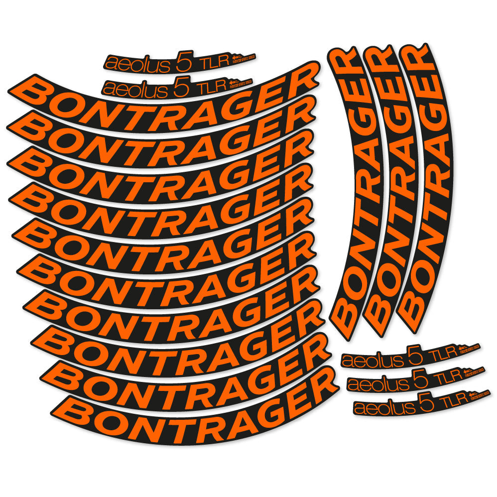 Stickers Bontrager Aeolus 5 TLR D3 compatibles Autocollants roues Route