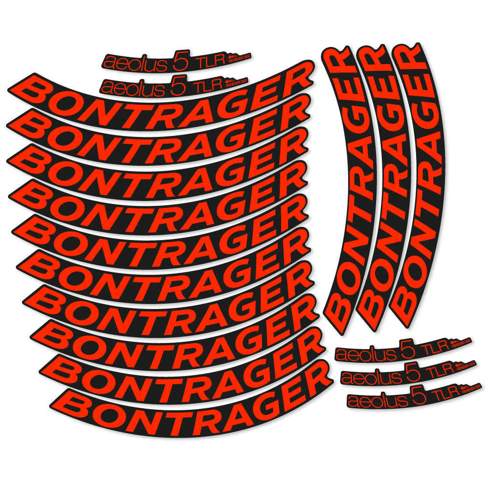 Stickers Bontrager Aeolus 5 TLR D3 compatibles Autocollants roues Route