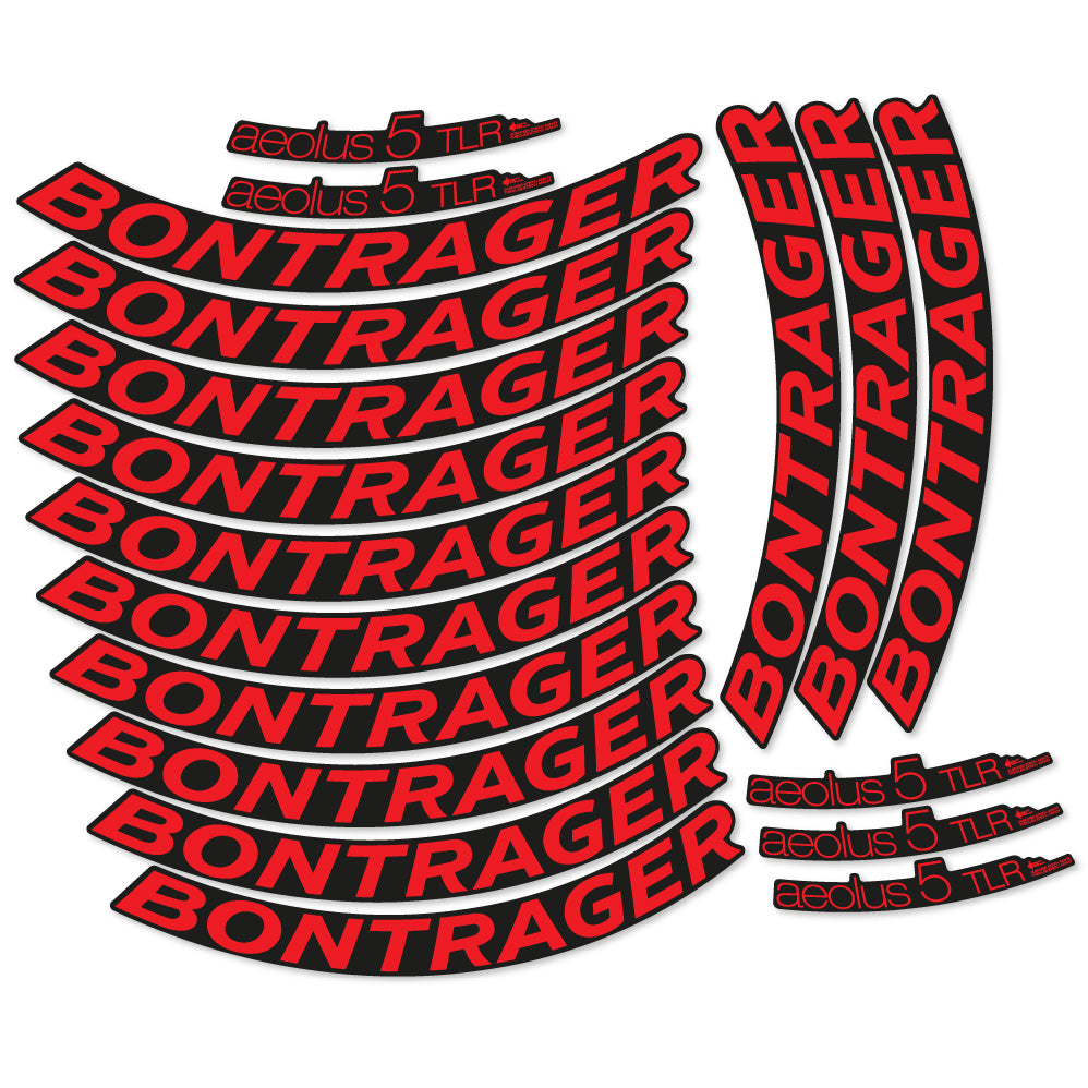 Stickers Bontrager Aeolus 5 TLR D3 compatibles Autocollants roues Route