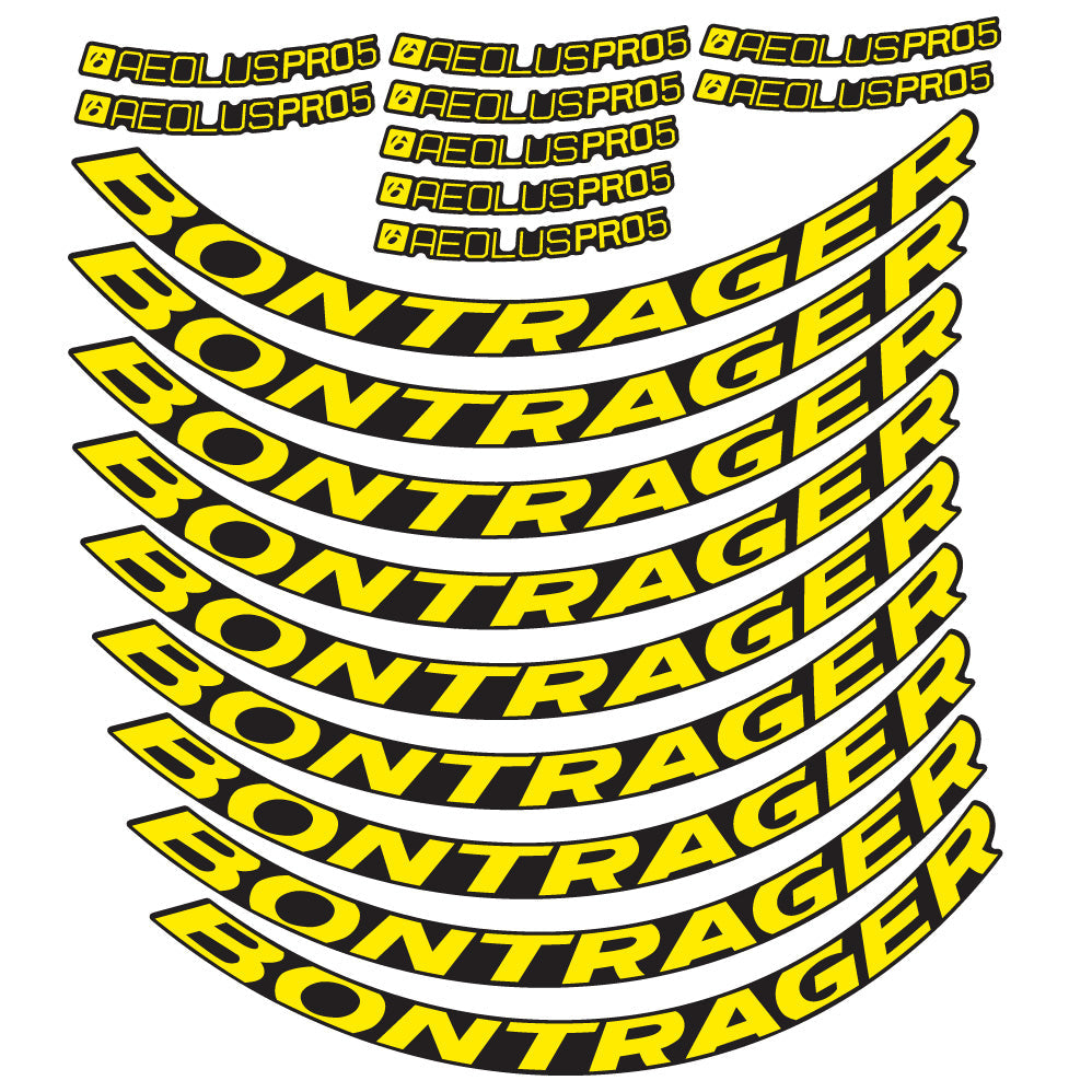 Stickers Bontrager Aeolus Pro 5 Disc compatibles - Autocollants roue vélo route