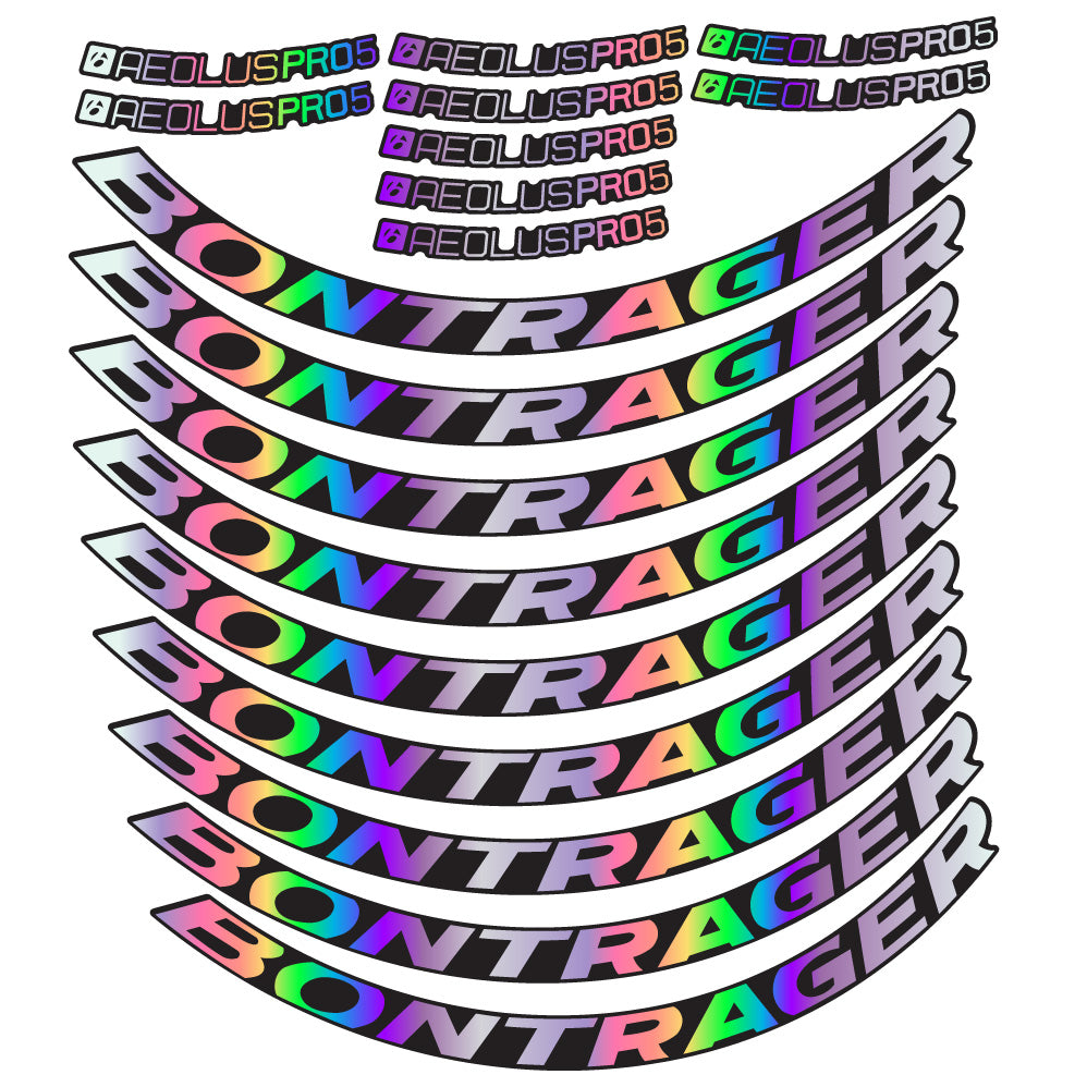 Stickers Bontrager Aeolus Pro 5 Disc compatibles - Autocollants roue vélo route
