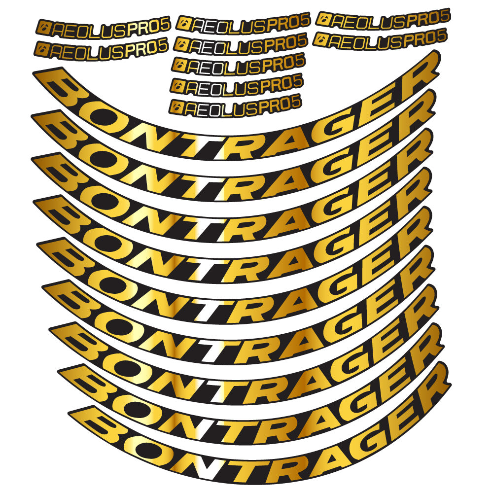 Stickers Bontrager Aeolus Pro 5 Disc compatibles Autocollants roues Route