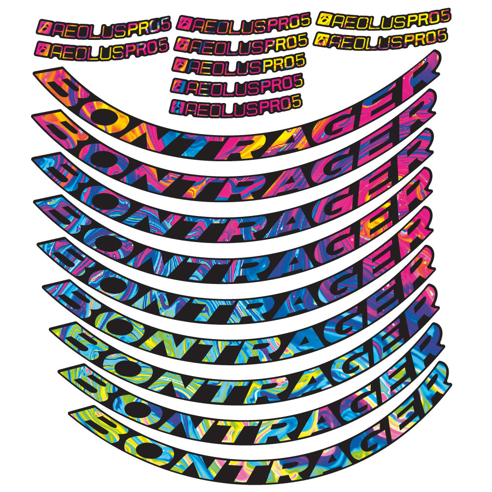 Stickers Bontrager Aeolus Pro 5 Disc compatibles - Autocollants roue vélo route