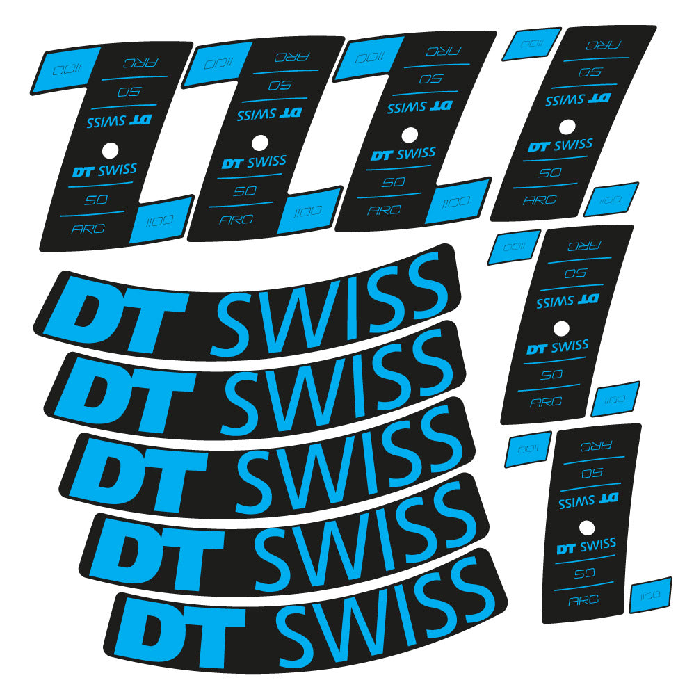 Stickers DT Swiss ARC 1100 Dicut DB compatibles Autocollants roues Route