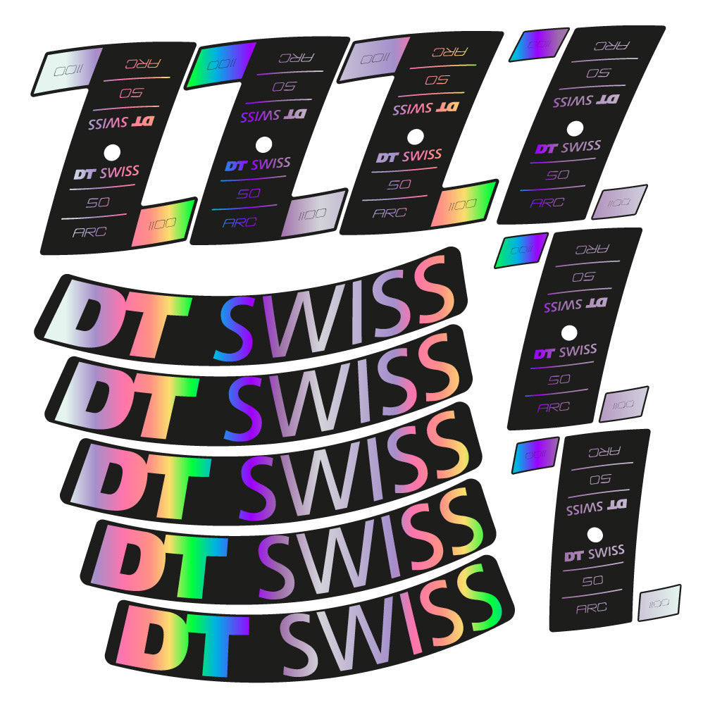 Stickers DT Swiss ARC 1100 Dicut DB compatibles - Autocollants roue vélo route
