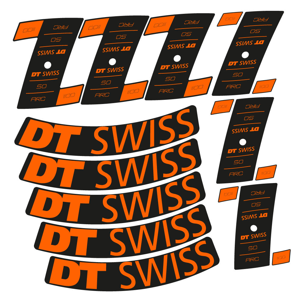 Stickers DT Swiss ARC 1100 Dicut DB compatibles Autocollants roues Route