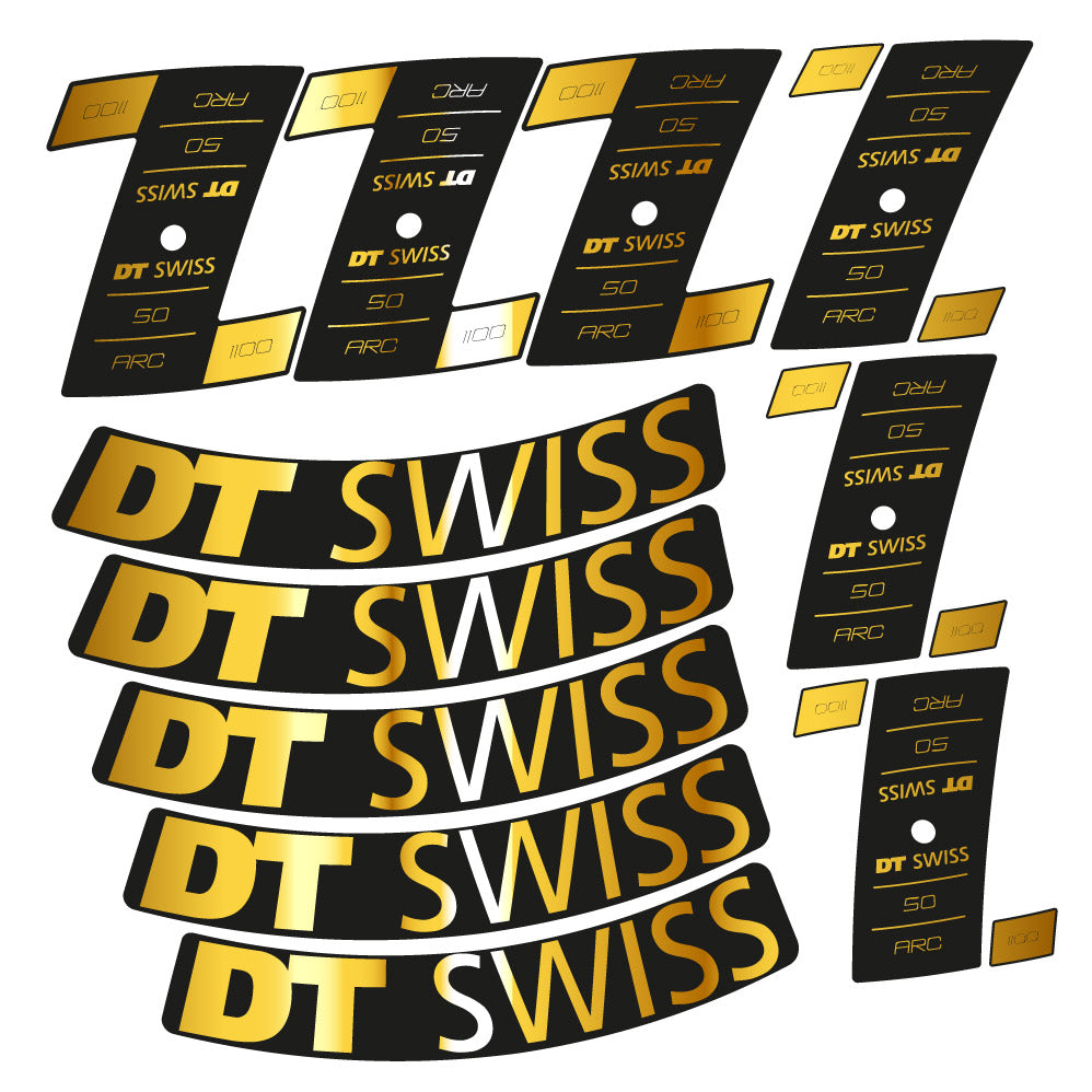 Stickers DT Swiss ARC 1100 Dicut DB compatibles Autocollants roues Route