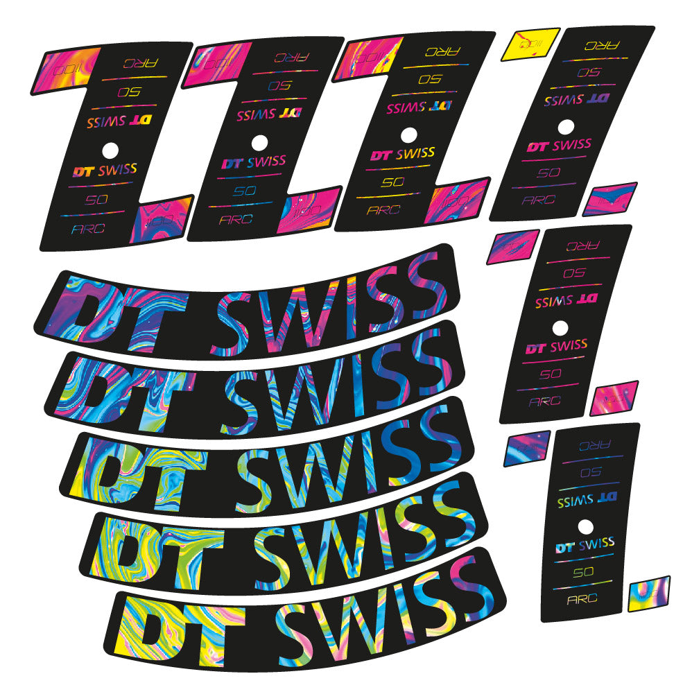 Stickers DT Swiss ARC 1100 Dicut DB compatibles Autocollants roues Route