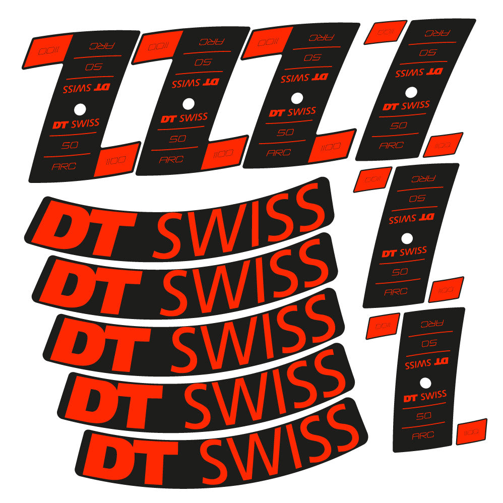 Stickers DT Swiss ARC 1100 Dicut DB compatibles - Autocollants roue vélo route