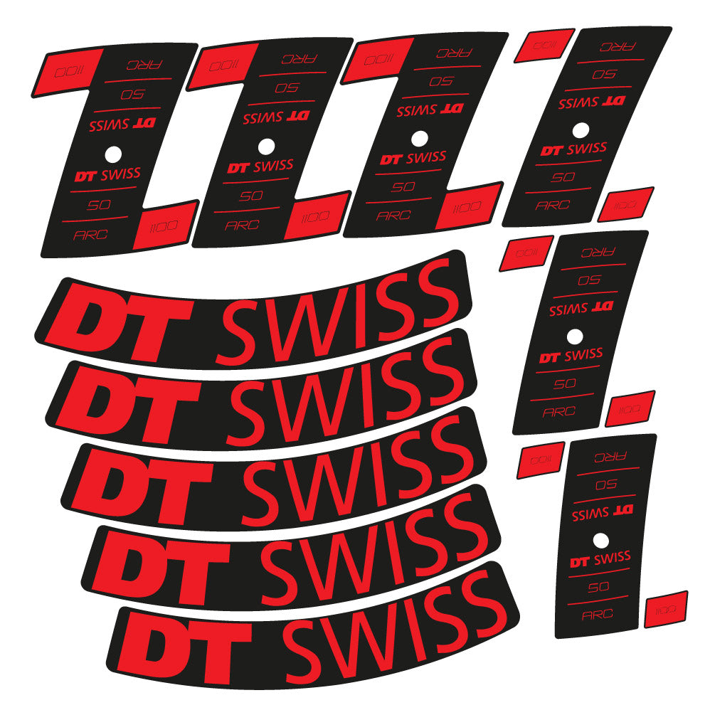 Stickers DT Swiss ARC 1100 Dicut DB compatibles - Autocollants roue vélo route